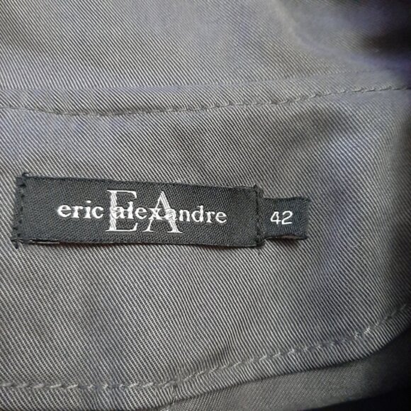 ERIC ALEXANDRE Lyocel Tencel Button Down Front Jacket Gray Sz 12 Flawed - Picture 13 of 13